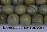 CSL204 15.5 inches 12mm round silver leaf jasper beads wholesale