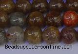 CSL223 15.5 inches 10mm round gold leaf jasper beads wholesale