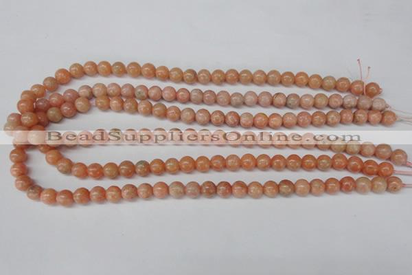 CSM03 15.5 inches 8mm round salmon stone beads wholesale