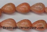 CSM14 15.5 inches 13*18mm teardrop salmon stone beads wholesale