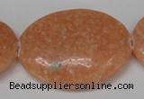 CSM40 15.5 inches 30*40mm oval salmon stone beads wholesale