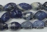 CSO101 15.5 inches 10*14mm faceted nugget sodalite gemstone beads