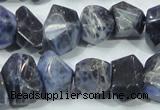 CSO103 15.5 inches 13*18mm faceted nugget sodalite gemstone beads