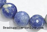 CSO18 8mm faceted round AB grade sodalite beads wholesale