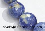 CSO21 AB grade 14mm faceted round sodalite beads wholesale