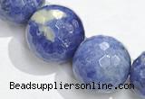 CSO22 AB grade 16mm faceted round sodalite beads wholesale