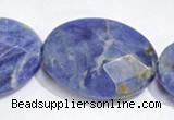 CSO25 15.5 inches A grade 8*12mm faceted oval sodalite beads