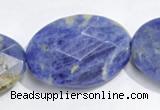 CSO26 15.5 inches A grade 10*14mm faceted oval sodalite beads