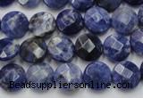 CSO37 15.5 inches 10mm faceted coin sodalite gemstone beads