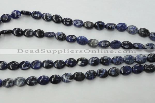 CSO370 15.5 inches 8*10mm oval natural sodalite gemstone beads