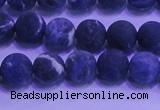 CSO454 15.5 inches 6mm round matte sodalite gemstone beads