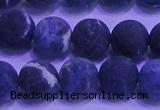 CSO456 15.5 inches 10mm round matte sodalite gemstone beads