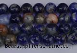 CSO511 15.5 inches 6mm round orange sodalite beads wholesale