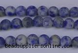 CSO530 15.5 inches 4mm round matte African sodalite beads wholesale