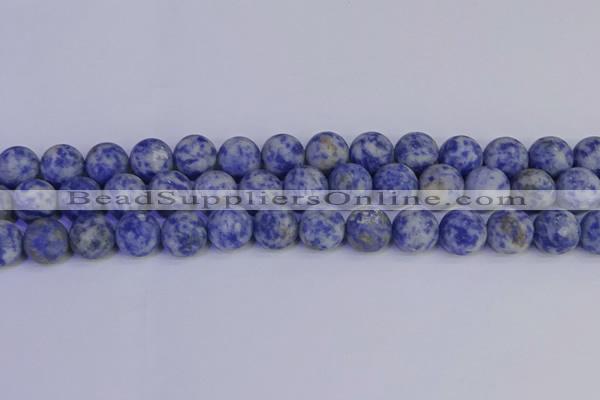 CSO535 15.5 inches 14mm round matte African sodalite beads wholesale