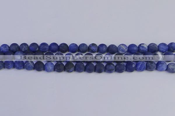 CSO543 15.5 inches 10mm round matte sodalite beads wholesale