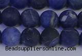 CSO544 15.5 inches 12mm round matte sodalite beads wholesale