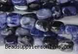 CSO55 15.5 inches 4*6mm nuggets sodalite gemstone beads