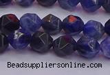 CSO552 15.5 inches 8mm faceted nuggets sodalite gemstone beads