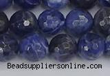 CSO561 15.5 inches 10mm faceted round sodalite gemstone beads