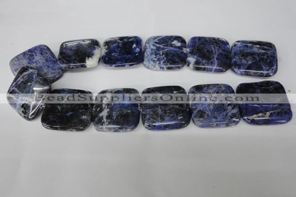 CSO57 15.5 inches 35*35mm square sodalite gemstone beads