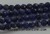 CSO641 15.5 inches 4mm faceted round sodalite gemstone beads