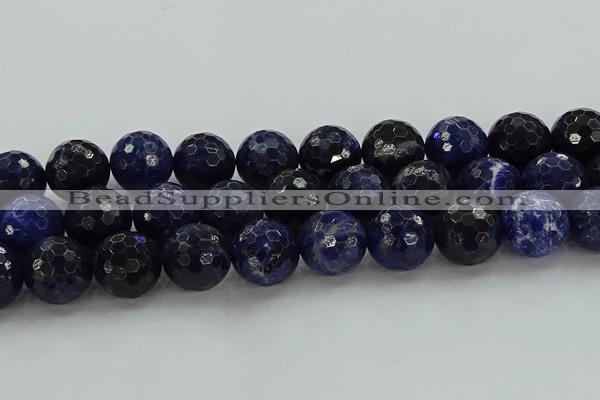 CSO649 15.5 inches 20mm faceted round sodalite gemstone beads