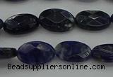 CSO715 15.5 inches 8*12mm faceted oval sodalite gemstone beads