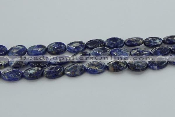 CSO718 15.5 inches 13*18mm faceted oval sodalite gemstone beads