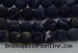 CSO811 15.5 inches 6mm round matte sodalite gemstone beads