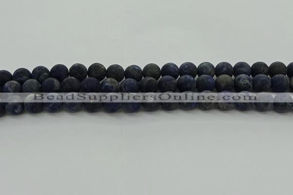 CSO813 15.5 inches 10mm round matte sodalite gemstone beads