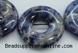 CSO82 15.5 inches 30mm donut sodalite gemstone beads wholesale