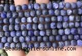 CSO841 15.5 inches 6mm round matte sodalite beads wholesale