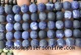 CSO843 15.5 inches 10mm round matte sodalite beads wholesale