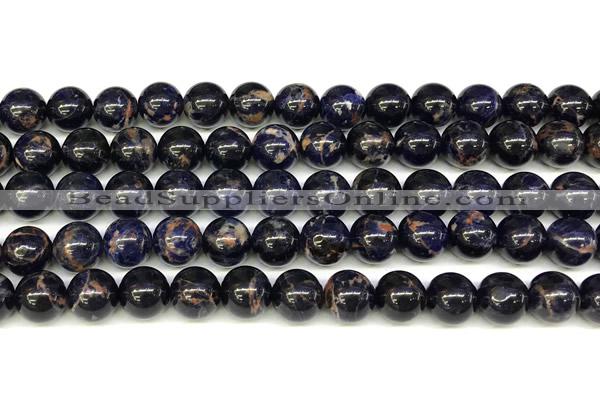 CSO922 15 inches 10mm round orange sodalite beads