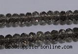 CSQ109 5*8mm faceted rondelle grade AA natural smoky quartz beads