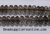 CSQ110 5*10mm faceted rondelle grade AA natural smoky quartz beads