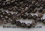 CSQ130 15.5 inches 6mm faceted round grade AA natural smoky quartz beads