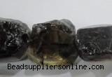 CSQ268 15.5 inches 16*20mm faceted nuggets smoky quartz beads