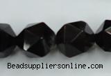 CSQ357 15.5 inches 18mm faceted nuggets smoky quartz beads