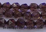 CSQ522 15.5 inches 8mm faceted nuggets smoky quartz beads