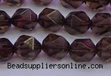 CSQ523 15.5 inches 10mm faceted nuggets smoky quartz beads