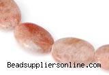 CSS04 13*18mm flat oval natural indian sunstone beads Wholesale