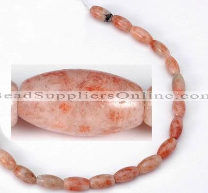 CSS08 5*12mm rice shape natural indian sunstone beads wholesale