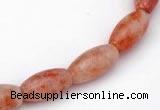 CSS09 8*15mm rice shape natural indian sunstone beads wholesale