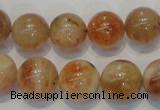 CSS19 15.5 inches 14mm round natural sunstone beads wholesale