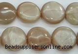 CSS204 15.5 inches 18mm flat round natural sunstone beads