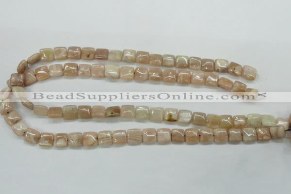 CSS208 15.5 inches 10*10mm square natural sunstone beads