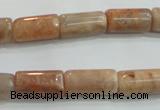 CSS252 15.5 inches 8*15mm column natural sunstone beads