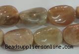 CSS257 15.5 inches 15*20mm twisted oval natural sunstone beads